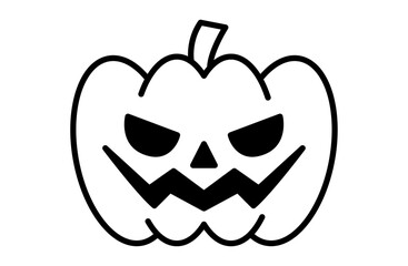 ハロウィンのかぼちゃのシンプルアイコンベクターイラスト ジャックオランタン