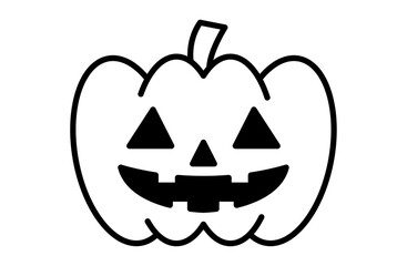 ハロウィンのかぼちゃのシンプルアイコンベクターイラスト ジャックオランタン