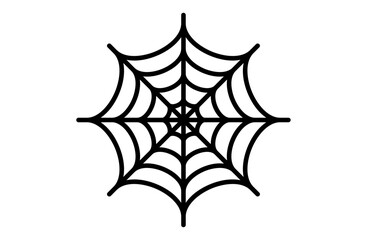 蜘蛛の巣のシンプルアイコンベクターイラスト ハロウィン