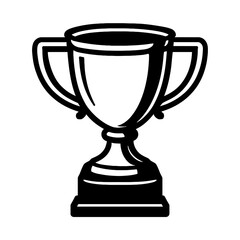 Winner Trophy Outline Icon - Symbol of Achievement, Success, and Victory