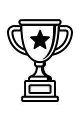 TrophyWinner's Trophy Award with Star Icon - Symbol of Achievement and Success with Star Outline.ai