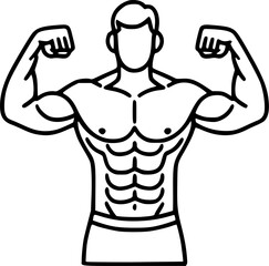 Fototapeta premium Fitness and Workout Illustration concept sign, symbol, vector, art