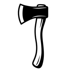 Axe or Hatchet Tool Outline Icon - Lumberjack, Woodcutting, and Camping Symbol