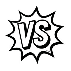 Versus (VS) Comic Explosion Text - Battle and Competition Concept