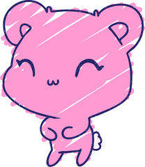 Cute Bear Chalk Drawing