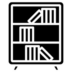 Bookshelf Rack  Icon Element For Design