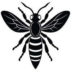 wasp vector sihouette