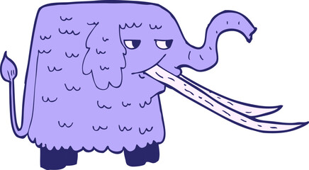 cartoon woolly mammoth