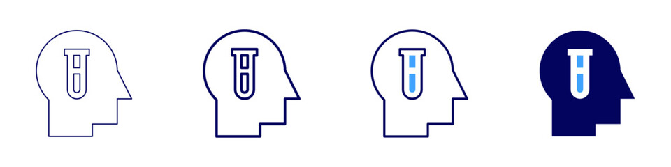 Oxidation rate icon in 4 different styles. Thin Line, Line, Bold Line, Duotone. Duotone style. Editable stroke