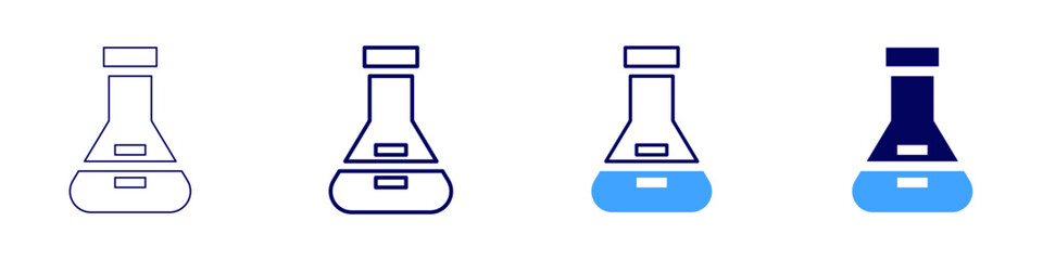 Organic compound icon in 4 different styles. Thin Line, Line, Bold Line, Duotone. Duotone style. Editable stroke