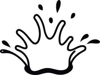 hand drawn ink splashes