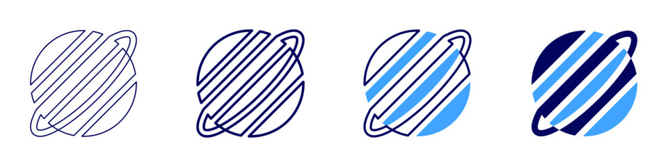 Green hydrogen icon in 4 different styles. Thin Line, Line, Bold Line, Duotone. Duotone style. Editable stroke