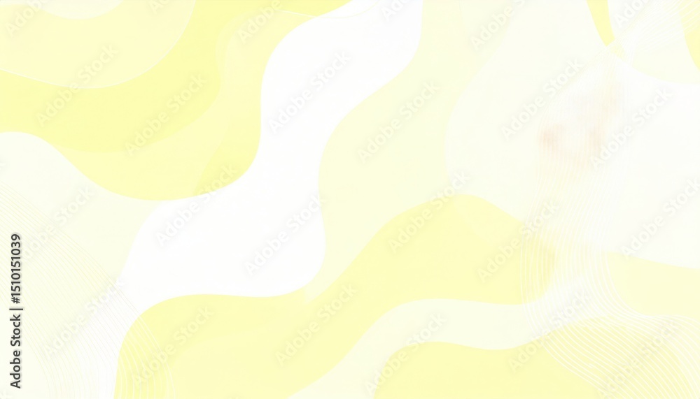 Poster dynamic abstract patterns in bright yellow digital art modern design vibrant environment close-up vi