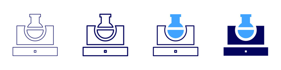 Data augmentation icon in 4 different styles. Thin Line, Line, Bold Line, Duotone. Duotone style. Editable stroke