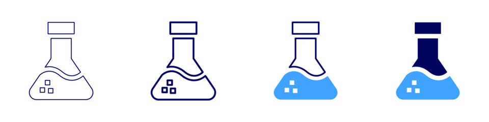 Collision theory icon in 4 different styles. Thin Line, Line, Bold Line, Duotone. Duotone style. Editable stroke