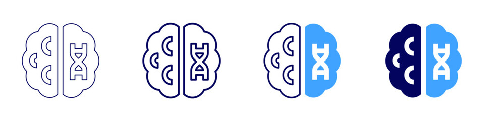 Chromatin remodeling icon in 4 different styles. Thin Line, Line, Bold Line, Duotone. Duotone style. Editable stroke