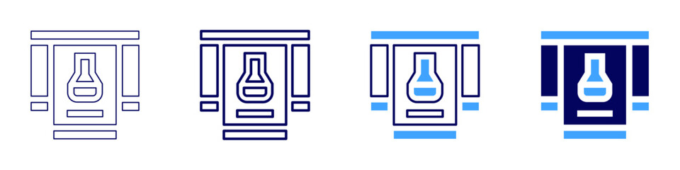 Bacterial infection icon in 4 different styles. Thin Line, Line, Bold Line, Duotone. Duotone style. Editable stroke