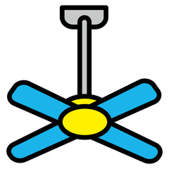 Obraz premium Ceiling Fan Icon Element For Design