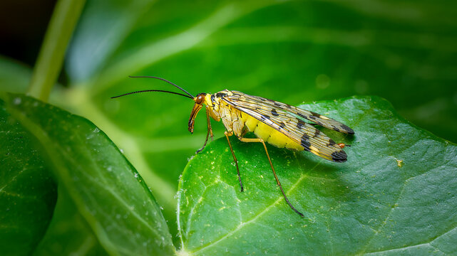 Beauty of a female scorpionfly