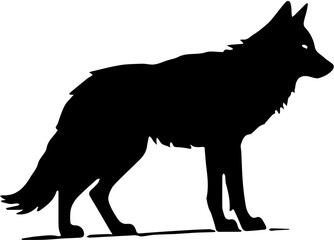 black wolf vector illustration