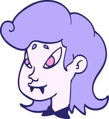 cartoon doodle vampire