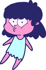 cartoon whistling girl