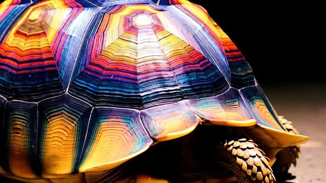 Vibrant, colorful tortoise shell