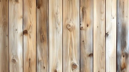 Fototapeta premium Modern Wall Cladding, Vertical Wooden Slats, Beige Pine Timber Stripes Background Texture