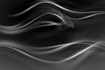 Black and White Smoke Abstract Composition