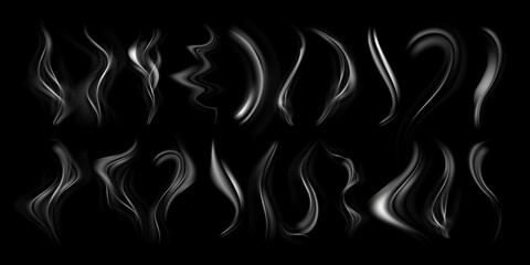 Fototapeta premium Black and White Smoke Abstract Original Collection