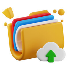 Icon representing cloud storage, file management, and data synchronization for digital applications.