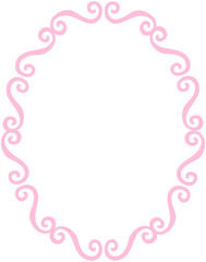 Pink Flourish Ornamental Oval Frame
