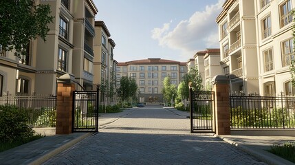 Apartment Home and House Residential Building Complex