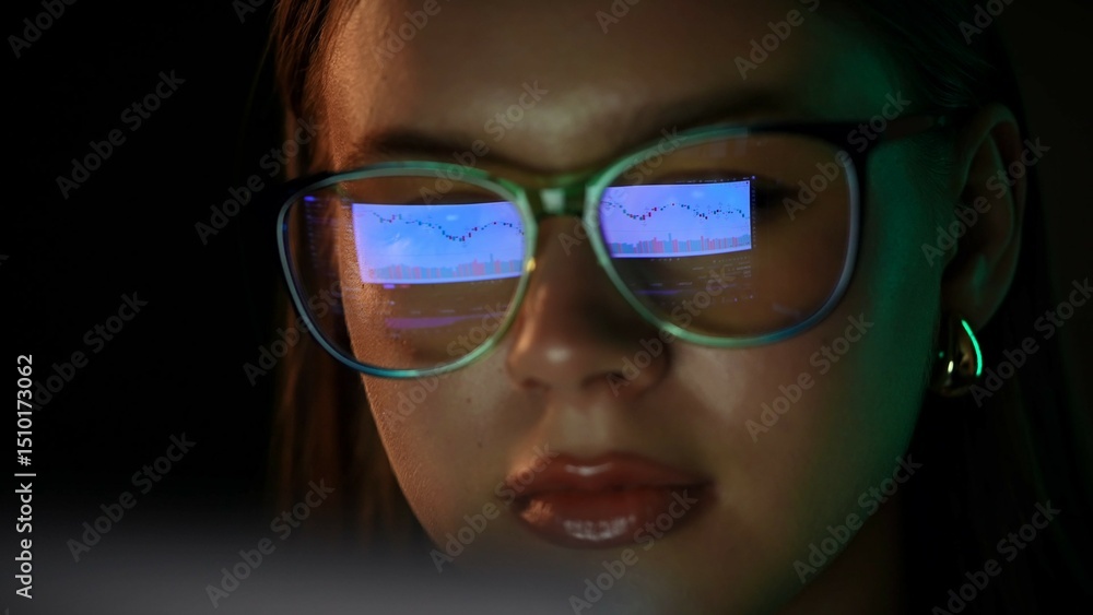 Poster analyzing data reflections in glasses for insightful visualization
