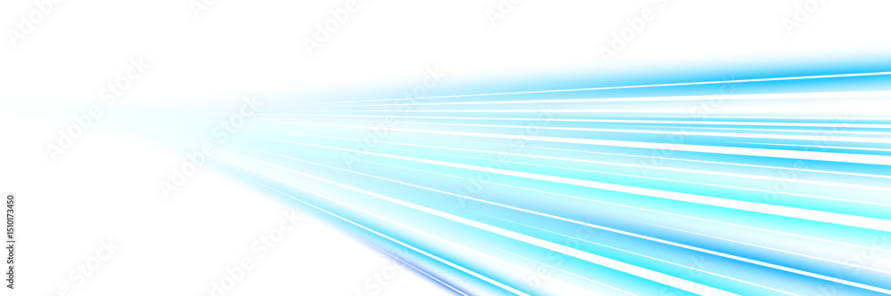 Poster blue neon speed lines background. dynamic light streaks create fast motion effect. futuristic energy