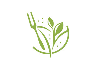 Fresh organic food restaurant logo design
