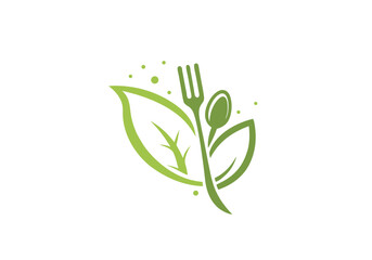 Fresh organic food restaurant logo design