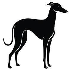 whippet vector sihouette