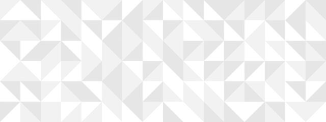 White seamless background of triangles in modern style, flat vector illustration. Cover of gray geometric shapes in retro texture for web design or postcard.