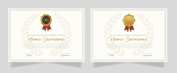 Modern Certificate template appreciation business certificate of achievement, graduation professional simple golden certificate award template