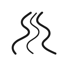 Minimalist Outline Flowing Stream Line Graphic Element River Illustration