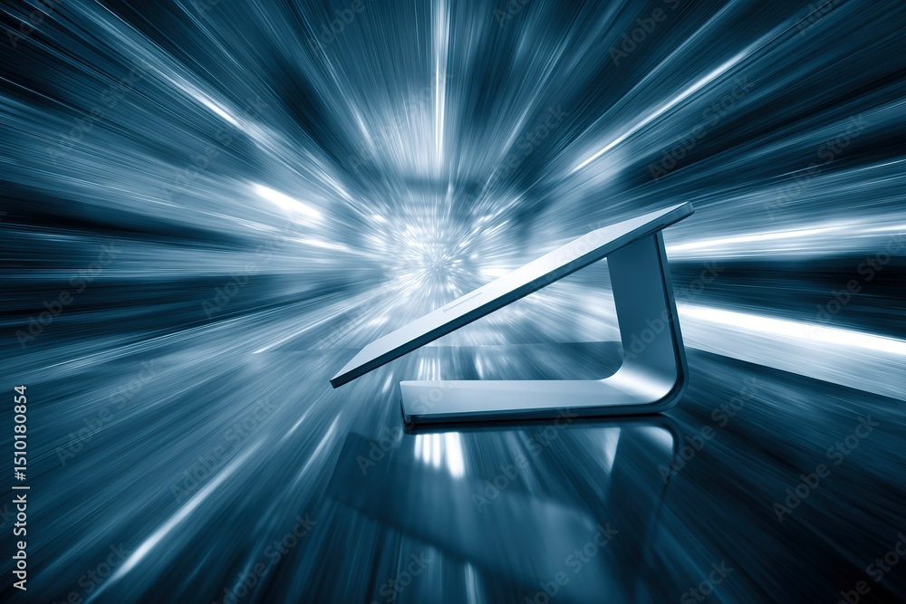 Aufkleber modern design creates a dynamic perspective with futuristic lines and motion blur