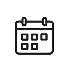 Simple Line Calendar Date Reminder Event Schedule Appointment Icon Symbol