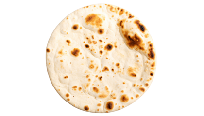 pita, roti, tortilla isolated on transparent background