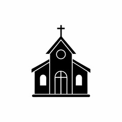creative and simple minimal details Outline  church with steeple icon vector illustration 