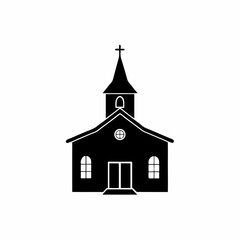 creative and simple minimal details Outline  church with steeple icon vector illustration 