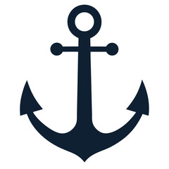 anchor silhouette icon isolated on white background