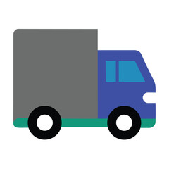 Fototapeta premium delivery truck icon isolated on white background