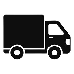 delivery truck icon silhouette icon on white background
