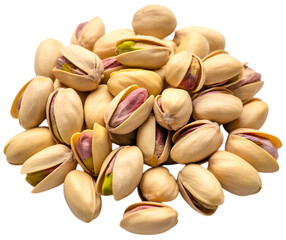 Fototapeta premium Roasted Pistachio Nuts in Shell Isolated on Transparent Background